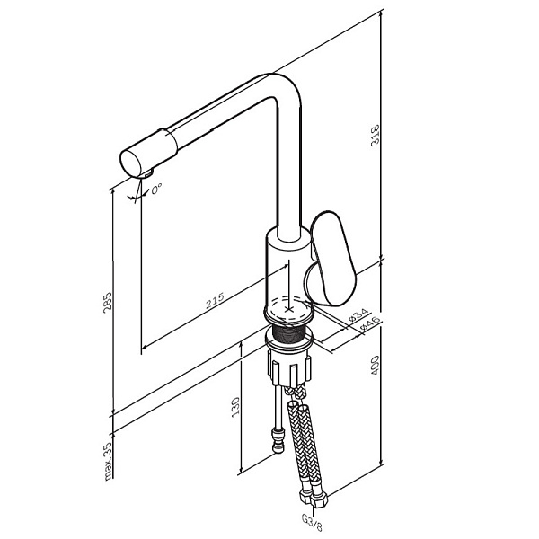 Смеситель для кухни AM.PM Like F8005700