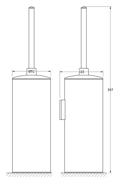 Держатель с туалетным ершиком и крышкой  FBS Universal UNI 114