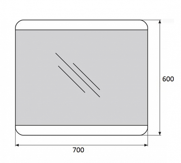 Зеркало BelBagno SPC-CEZ-700-600-LED-BTN