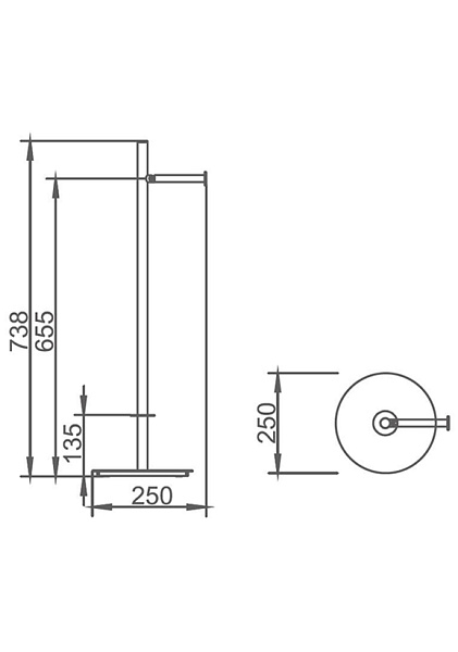 Стойка AltroBagno Beni Aggiuntivi FS 083306 Cr
