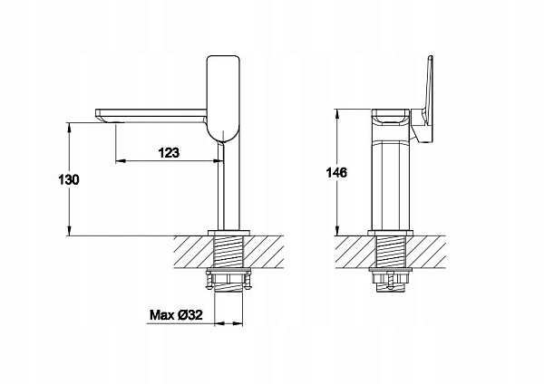 Смеситель для раковины Omnires Parma PM7410XCR