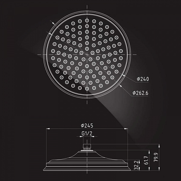 Верхняя душевая насадка Elghansa Shower Head CD-260