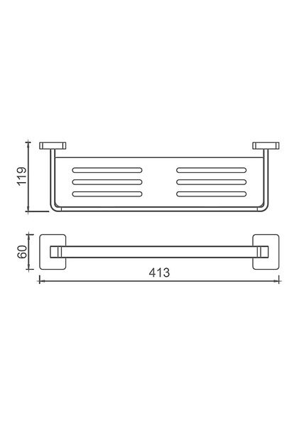 Полка для ванны AltroBagno Quadro 082803 Cr