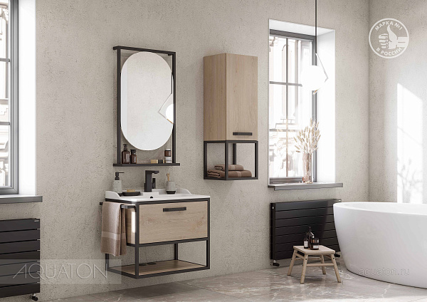 Зеркало Aquaton "Лофт Фабрик 50" дуб эндгрейн