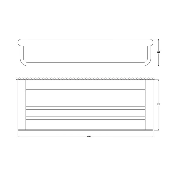 Полка для полотенец Artwelle Schwarz 7781 черный матовый