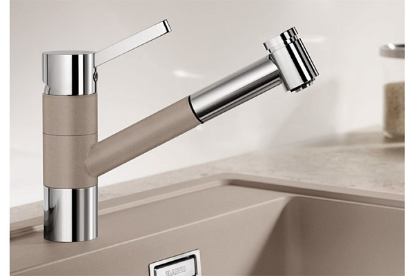 Смеситель для кухни Blanco Tivo-S Silgranit с выдвижным душем