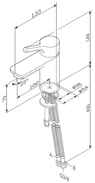 Смеситель для раковины AM.PM X-Joy S F85B02100
