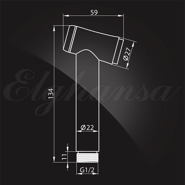 Гигиеническая лейка Elghansa Shower Spray BM-04C (Set-120)