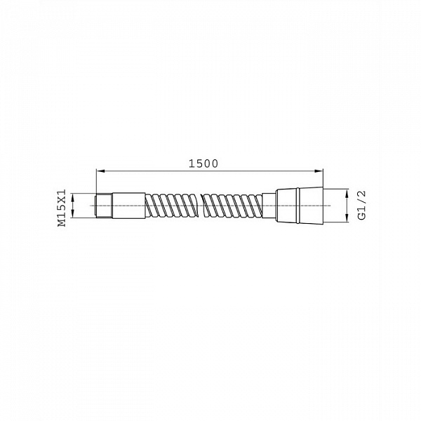 Шланг для кухни и ванны Omnires 062CR 150 см хром