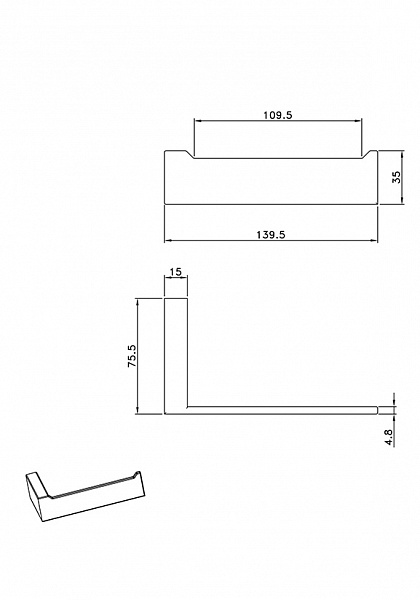 Держатель туалетной бумаги AltroBagno Aperto 080906 Cr