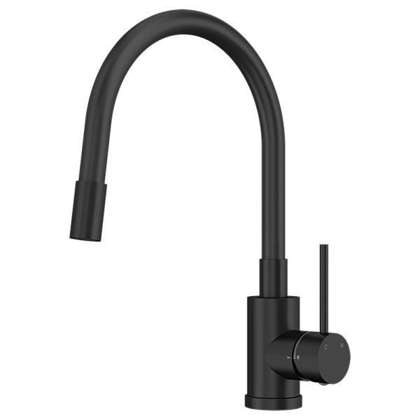 Смеситель Elghansa 56F4016-Black для кухни однорычажный с гибким изливом