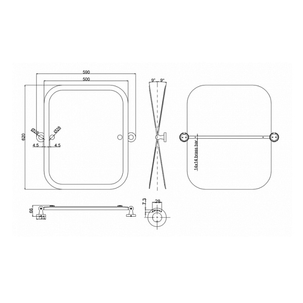 Зеркало Burlington Arcade ARCA40 CHR