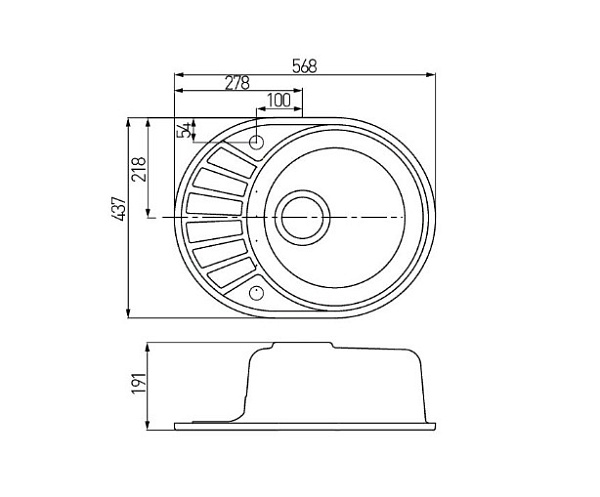Кухонная мойка Aquaton Чезана 1A711232CS260 латте