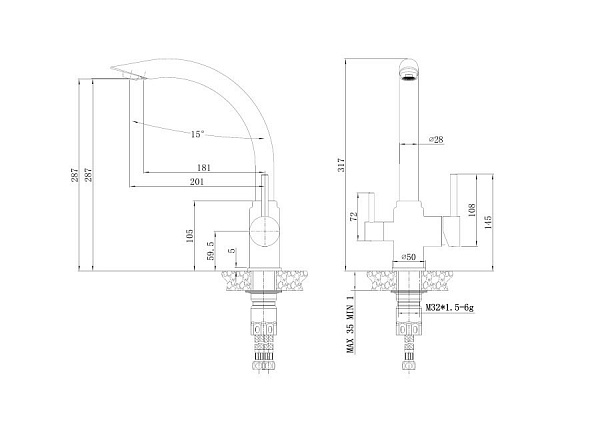 Смеситель для кухни Haiba HB70304