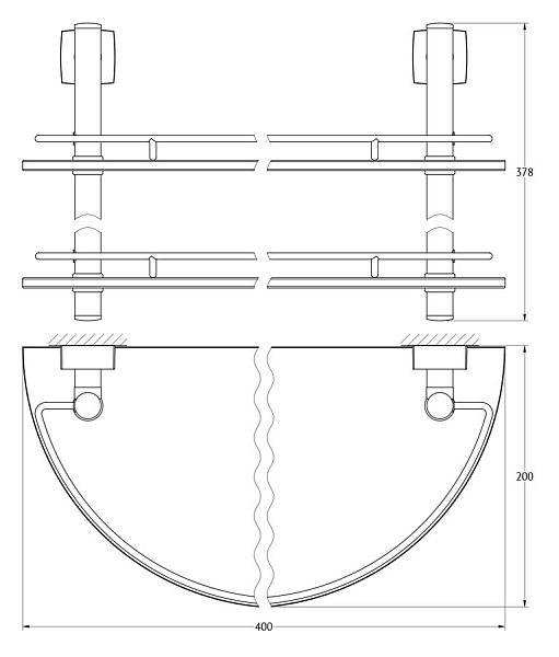 Полка 2-х ярусная FBS Esperado ESP 081