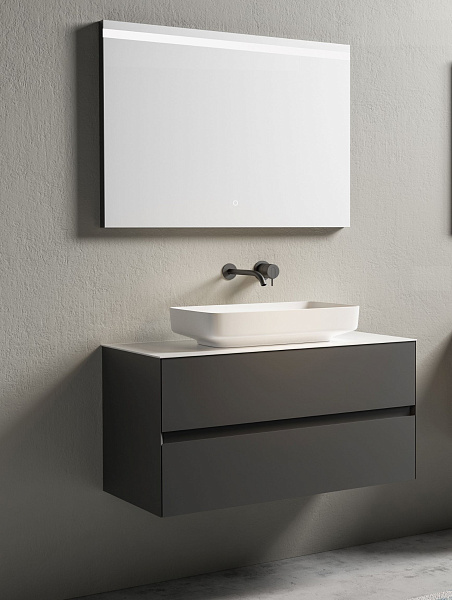 Тумба с раковиной AltroBagno Calabria 1000 Matte black