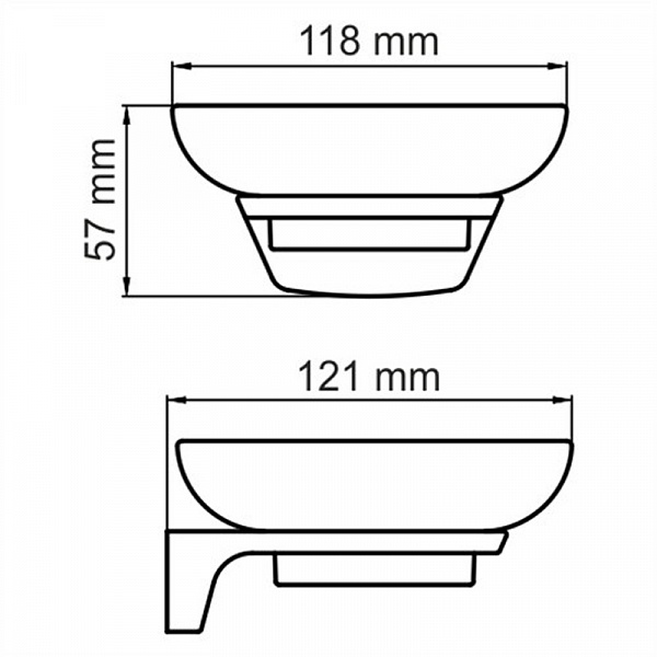 Мыльница с держателем WasserKraft Aisch K-5929