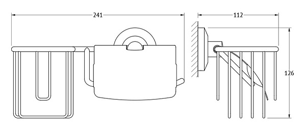 Держатель туалетной бумаги с крышкой и освежителем воздуха FBS Standard STA 054