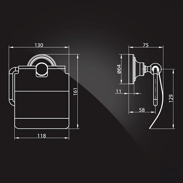 Держатель туалетной бумаги с крышкой Elghansa Carrington CRG-300