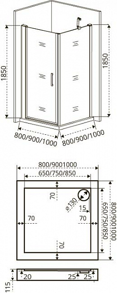 Душевой уголок Good Door Fantasy CR-100-F-CH
