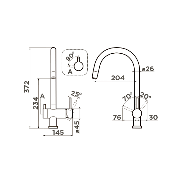 Смеситель для кухни Omoikiri Yamada