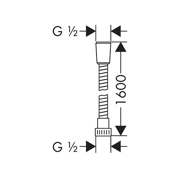 Шланг для душа Hansgrohe Metaflex 28266000