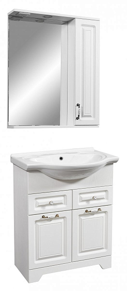 Зеркало-шкаф Stella "Кармела 65/С" ольха белая