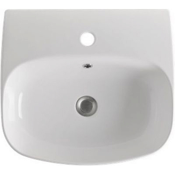 Раковина подвесная/накладная Kerasan Nolita 60х45 белый глянцевый