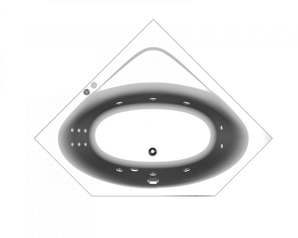 Акриловая ванна Kolpa-San Evelin Optima 140х140