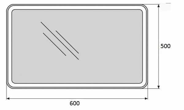 Зеркало BelBagno SPC-MAR-500-600-LED-BTN