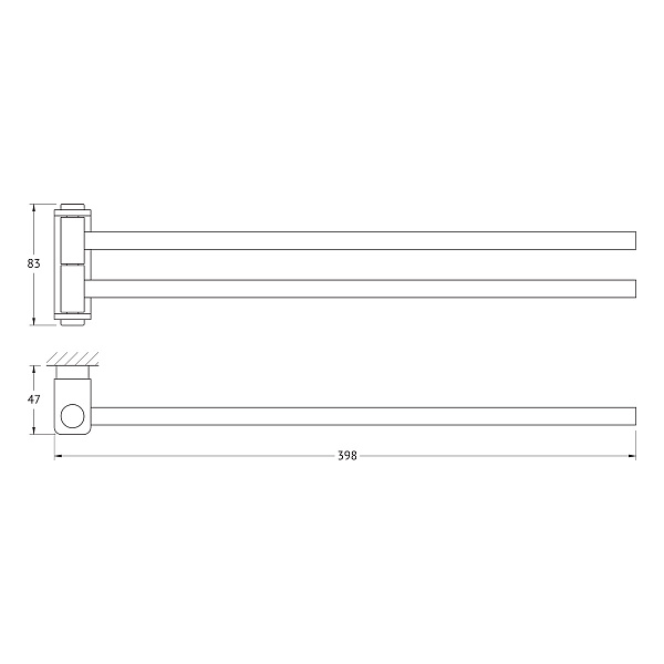 Полотенцедержатель двойной Artwelle Regen 8331