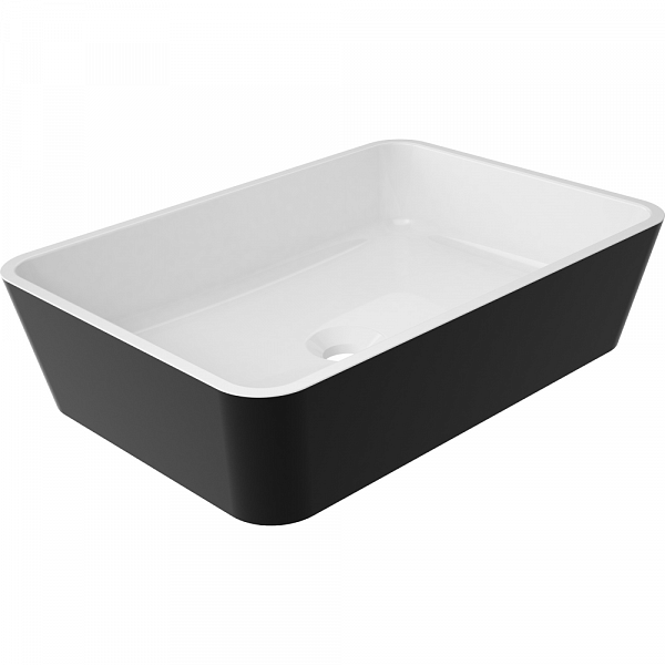 Раковина Omnires Parma PARMAUNBCP 50x35 см белая/черная