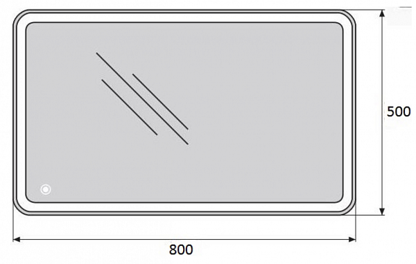 Зеркало BelBagno SPC-MAR-500-800-LED-TCH
