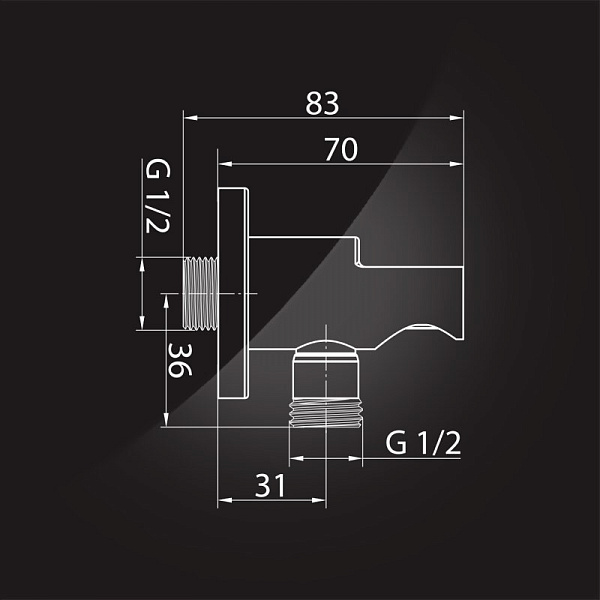 Подключение для шланга Elghansa Unit WS-10K