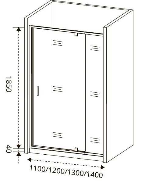 Душевая перегородка Good Door Orion WTW-PD-140-C-CH