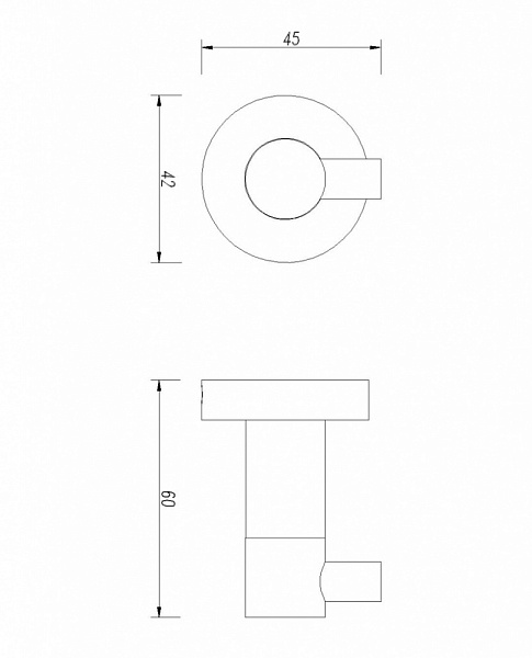 Крючок Omnires Modern Project MP60110CR хром