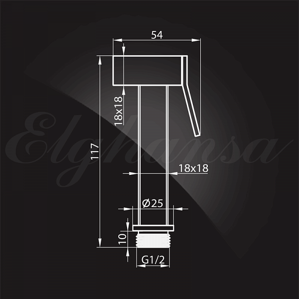Гигиеническая лейка Elghansa Shower Spray BM-02-Chrome