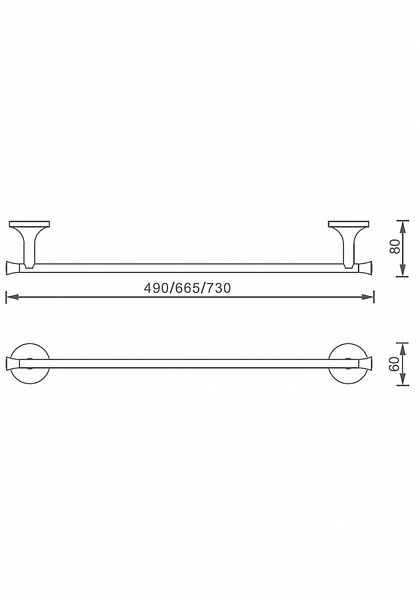 Полотенцедержатель AltroBagno 450 Corposo 081310 Cr