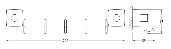 Штанга с 5-ю крючками FBS Esperado ESP 026