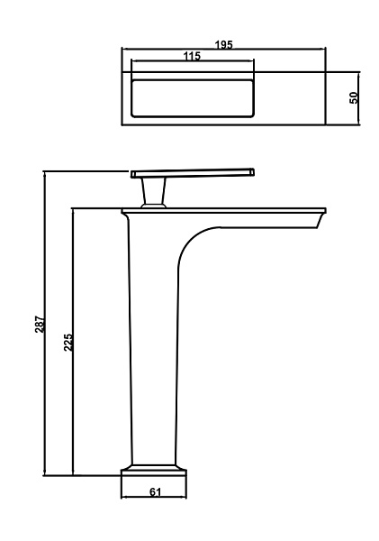 Смеситель для раковины AltroBagno Beni Aggiuntivi BF 010203 Cr