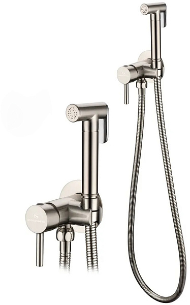 Смеситель встраиваемый с гигиеническим душем Grohenberg GB001NK Никель