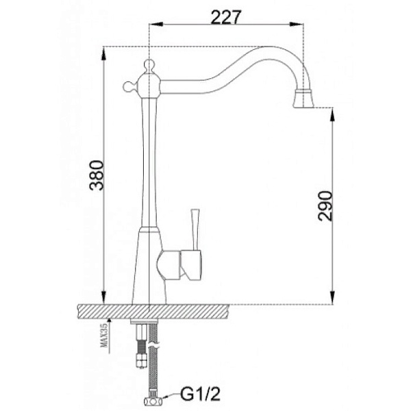 Смеситель Zorg ZR-355-YF BR