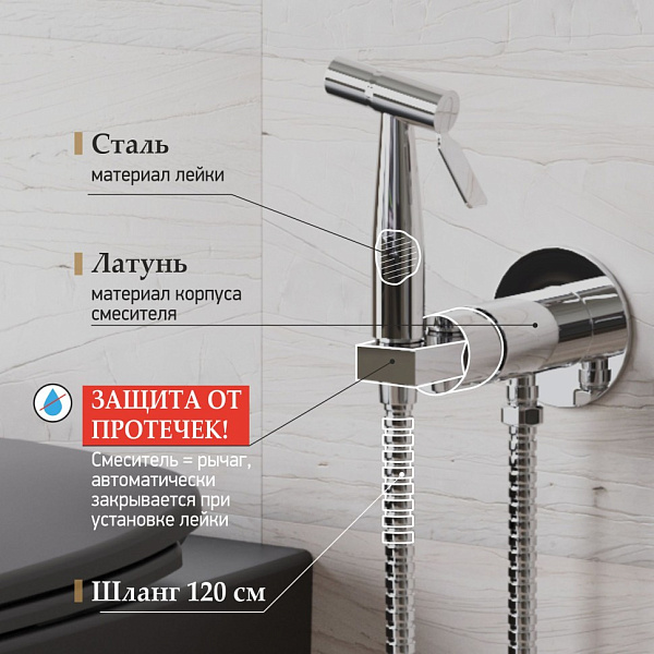 Гигиенический душ Paini Castello Round CACR442R