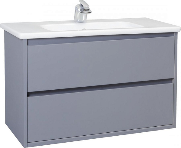 Тумба с раковиной Bellezza "Лоренцо 80" серебро