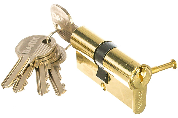 Цилиндровый механизм простой MSM ключ-ключ N60mm PB полированная латунь