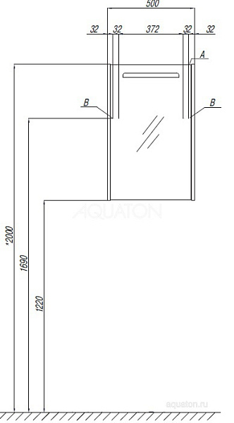 Зеркало-шкаф Aquaton "Сильва 50" дуб макиато