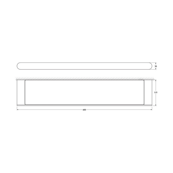 Полка стеклянная Artwelle Schwarz 7727