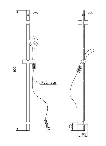 Душевой гарнитур Paini Torino TRCR121