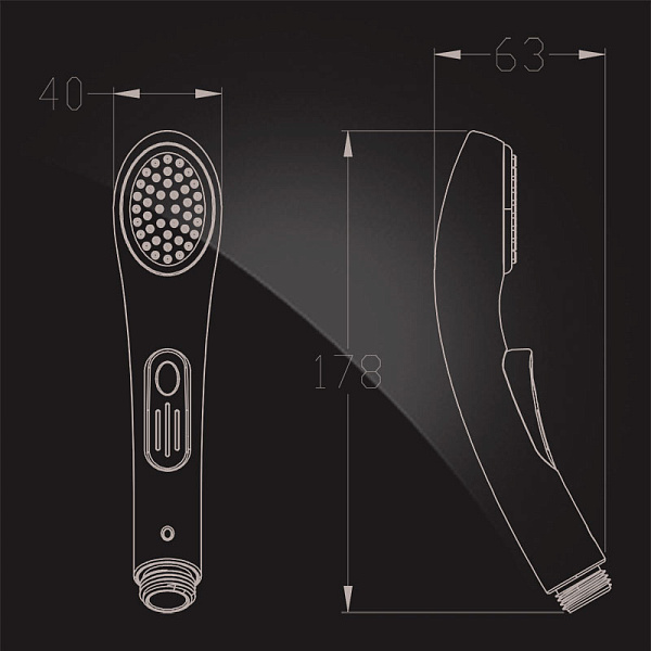 Гигиеническая лейка Elghansa Shower Spray BR-01-White